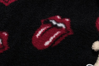 13DE MARZO Rolling Stones All-Over Print Coat Black