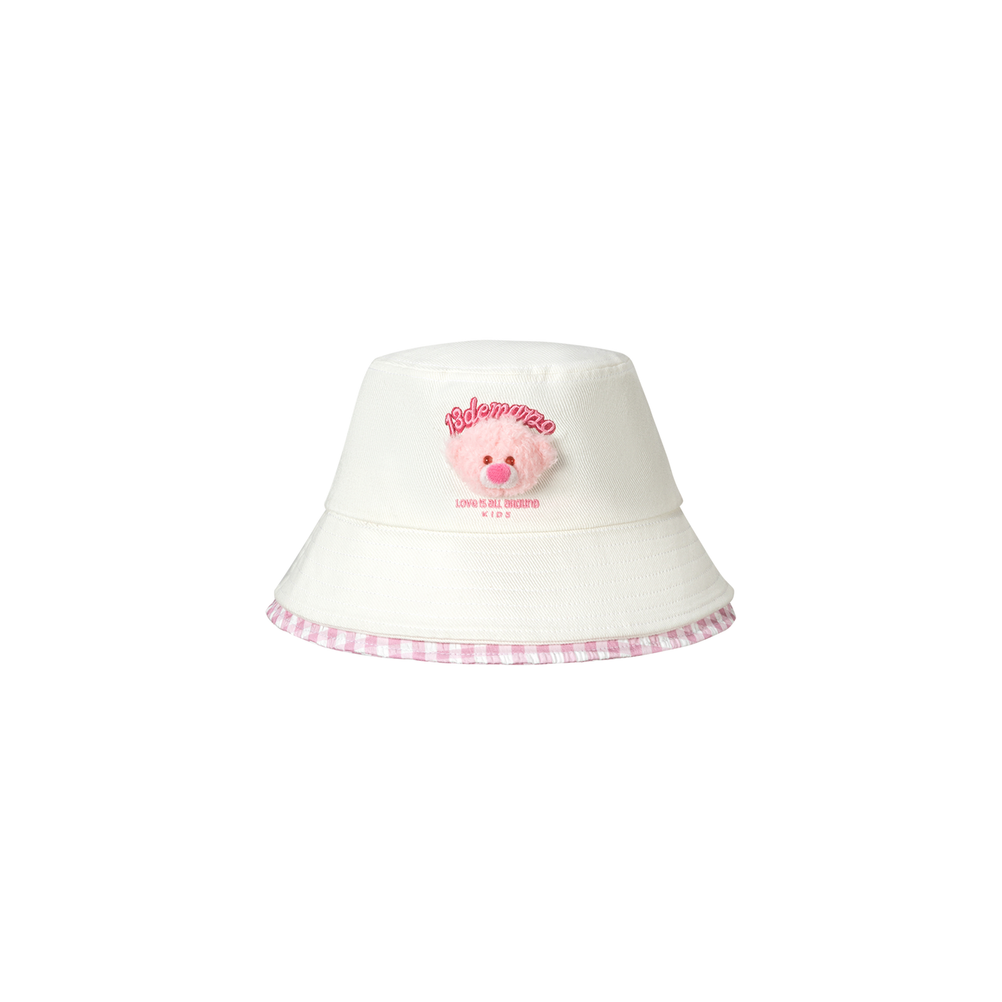 13DE MARZO BabyBear Bucket Hat White - 13DE MARZO