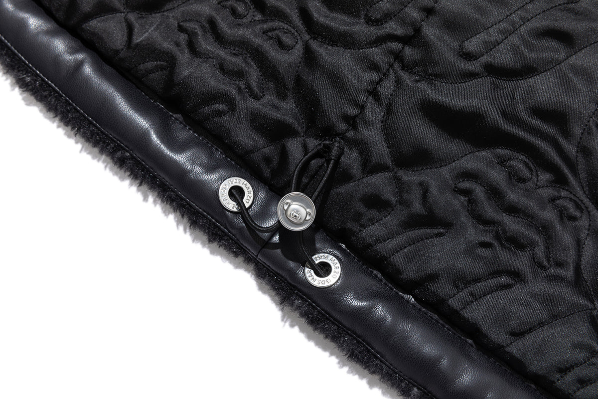 13DE MARZO Rolling Stones All-Over Print Coat Black