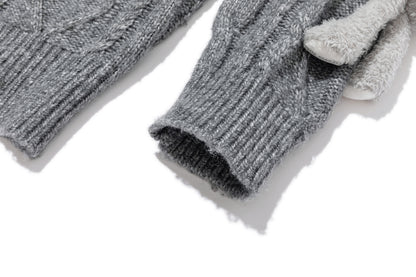 13DE MARZO Doozoo Hooded Cardigan Dark Grey