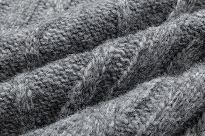 13DE MARZO Doozoo Hooded Cardigan Dark Grey
