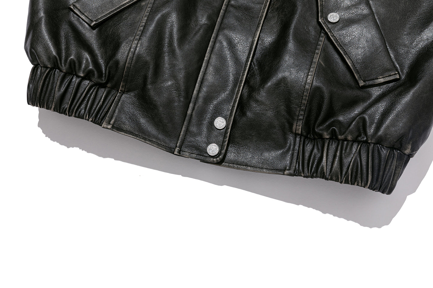 13DE MARZO Rolling Stones  Faux Leather Jacket Black