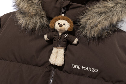 13DE MARZO Doozoo Short Down Jacket Brown