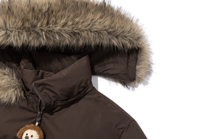 13DE MARZO Doozoo Short Down Jacket Brown