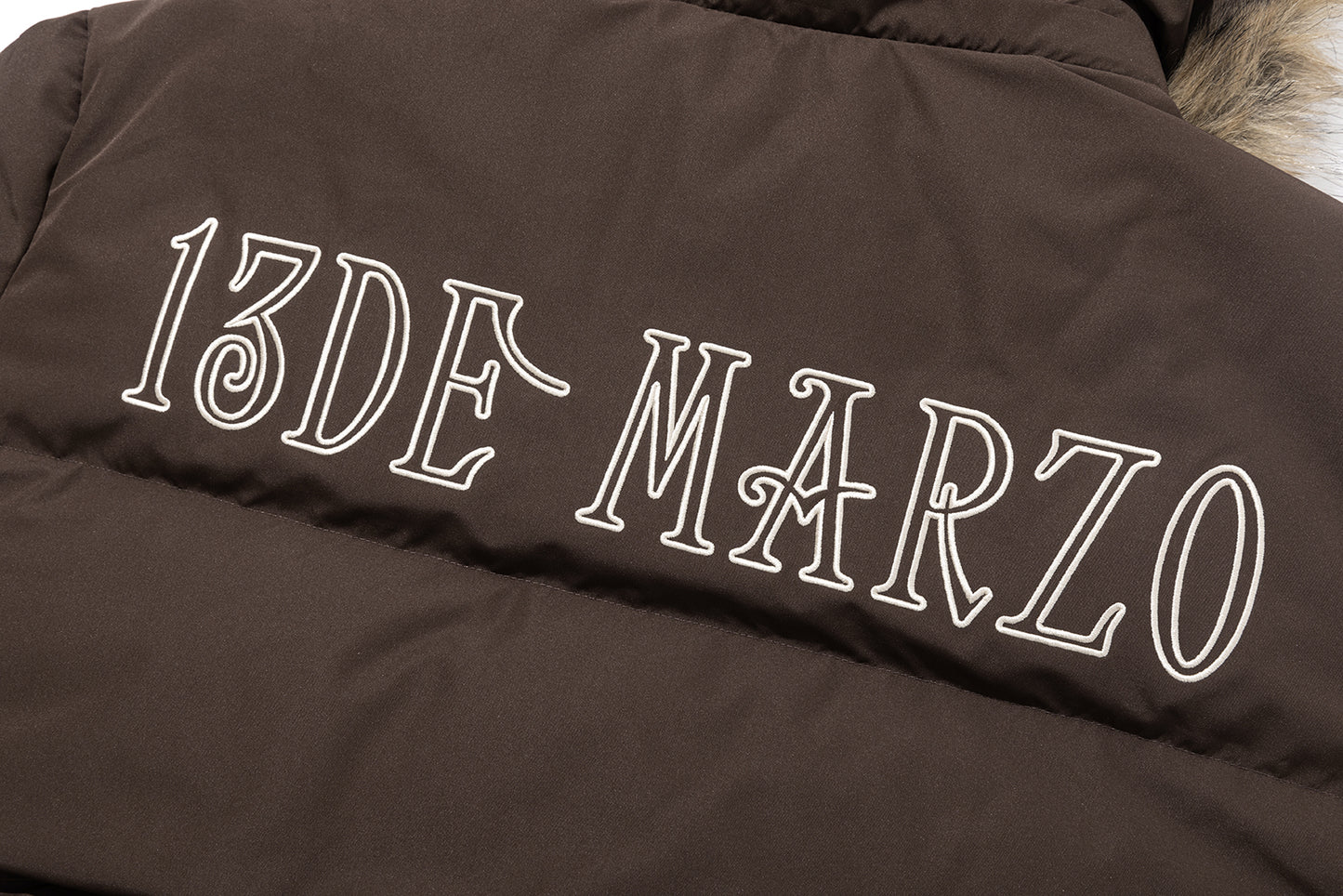 13DE MARZO Doozoo Short Down Jacket Brown