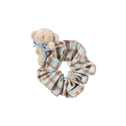 13DE MARZO Bear Plaid Hair Tie