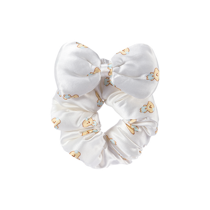 13DE MARZO All-over Bear Print Bow Hair Tie