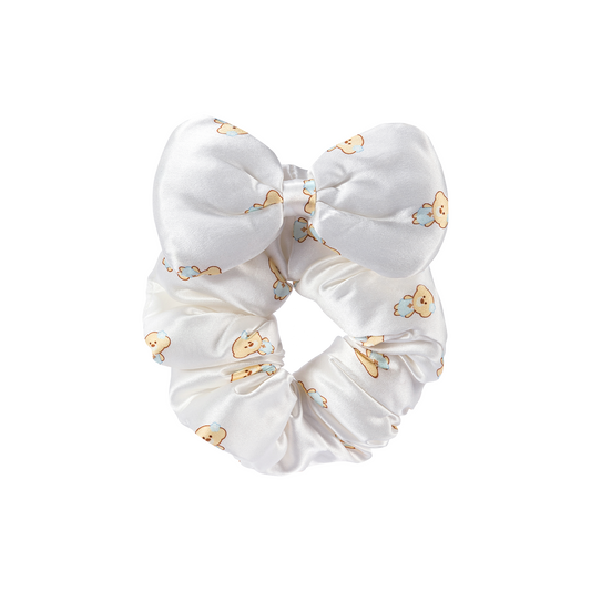 13DE MARZO All-over Bear Print Bow Hair Tie