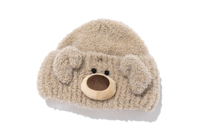 13DE MARZO Doozoo Bear Knit Beanie Brown