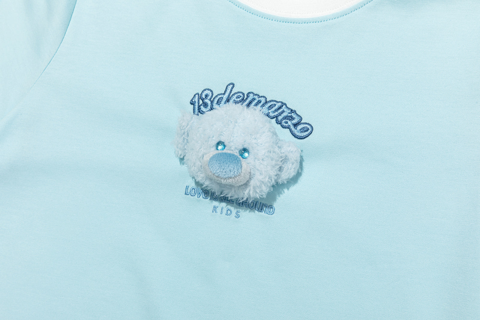 13DE MARZO BabyBear Round Neck T-shirt Blue - 13DE MARZO