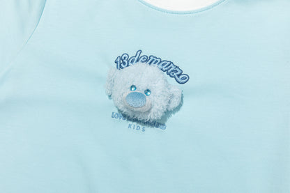 13DE MARZO BabyBear Round Neck T-shirt Blue - 13DE MARZO
