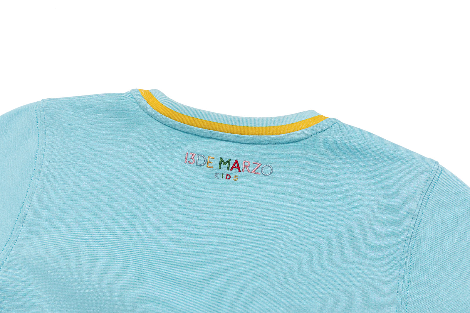 13DE MARZO BabyBear Town Illustration T-shirt Blue - 13DE MARZO