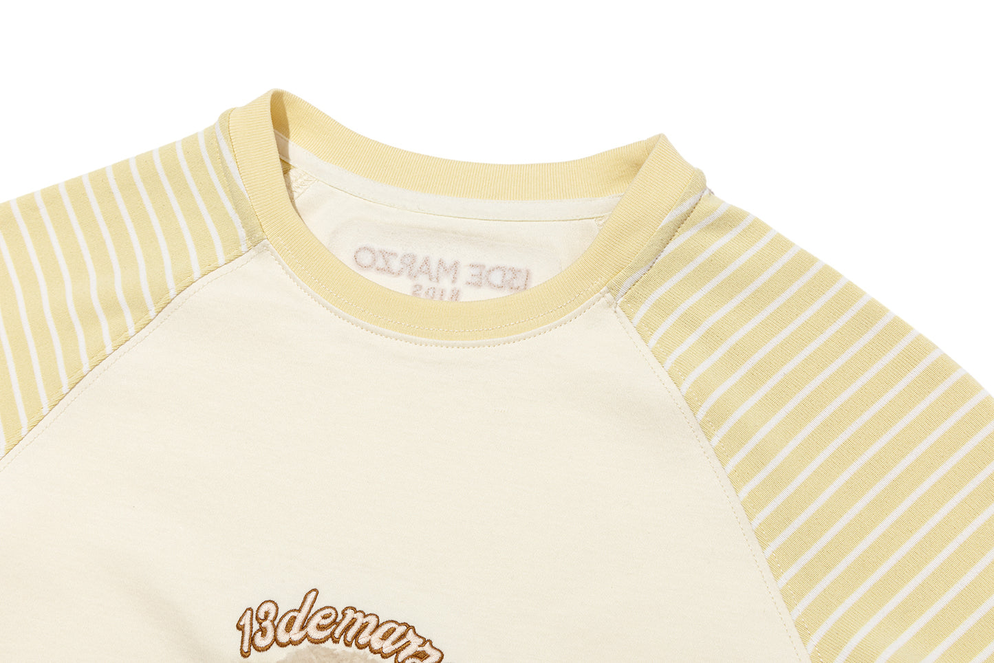 13DE MARZO BabyBear Stripe Raglan Long Sleeve Yellow - 13DE MARZO