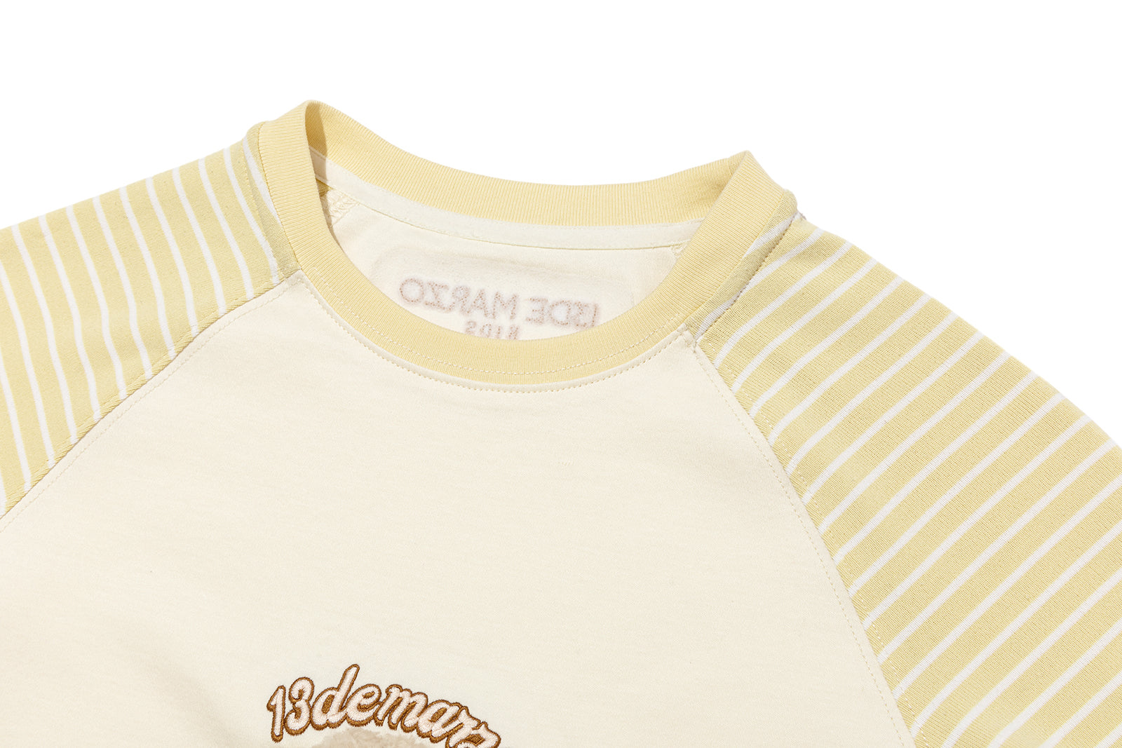 13DE MARZO BabyBear Stripe Raglan Long Sleeve Yellow - 13DE MARZO