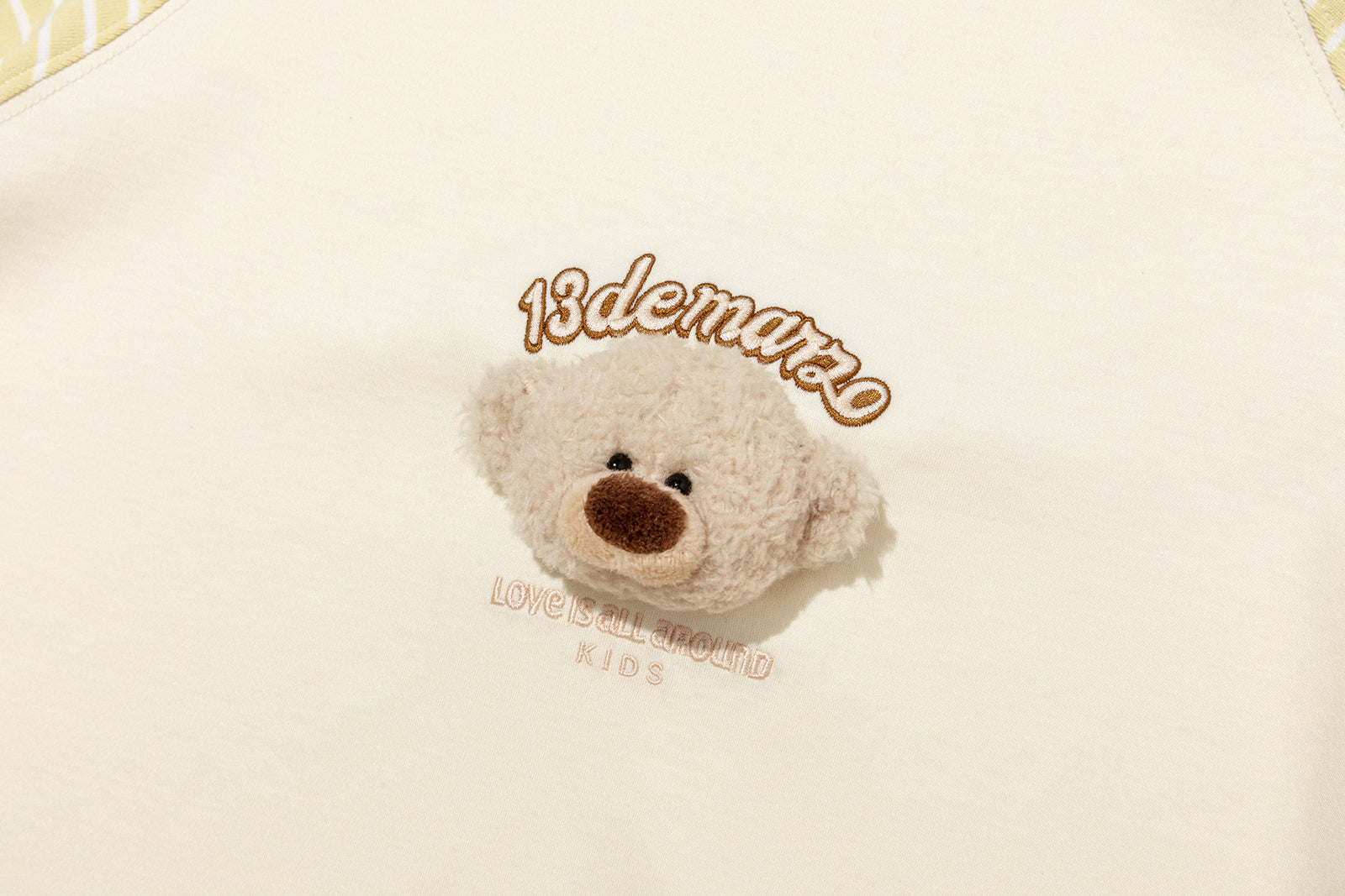 13DE MARZO BabyBear Stripe Raglan Long Sleeve Yellow - 13DE MARZO