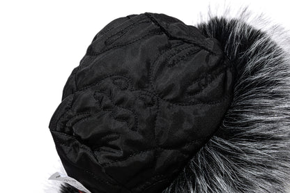 13DE MARZO Rolling Stones Plush Earflap Hat Black