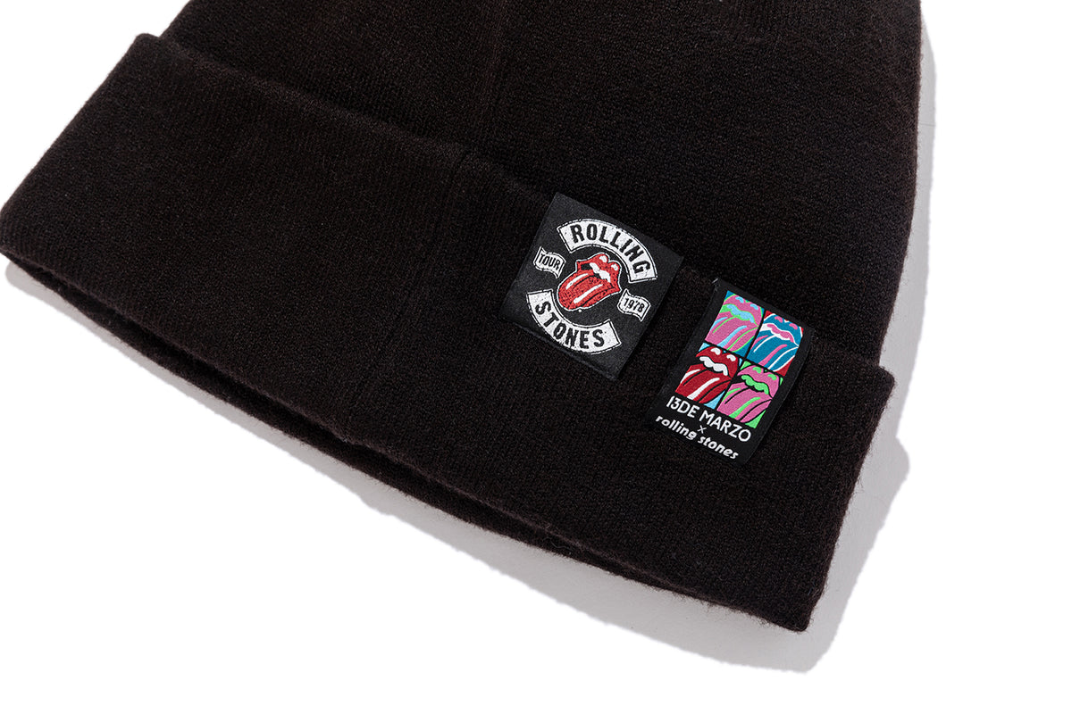 13DE MARZO Rolling Stones Tongue Bear Beanie Black