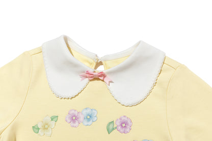 13DE MARZO BabyBear Floral Surround Long Sleeve Yellow