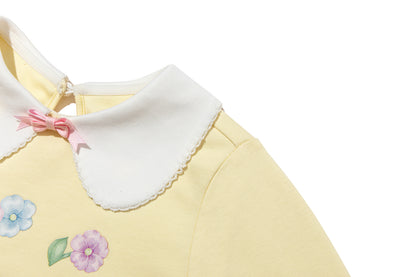 13DE MARZO BabyBear Floral Surround Long Sleeve Yellow