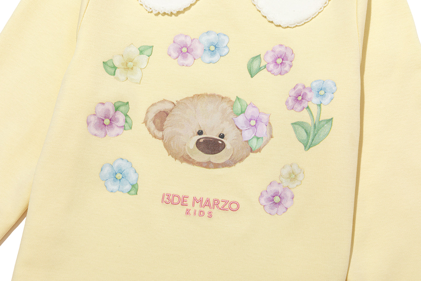 13DE MARZO BabyBear Floral Surround Long Sleeve Yellow