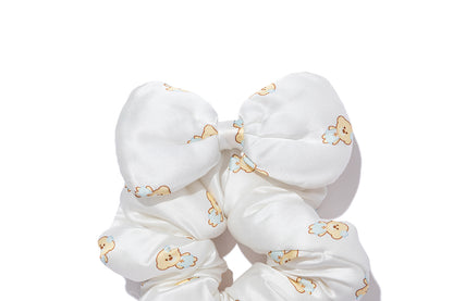 13DE MARZO All-over Bear Print Bow Hair Tie