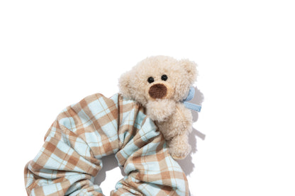13DE MARZO Bear Plaid Hair Tie