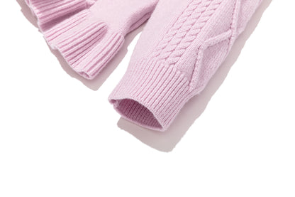 13DE MARZO BabyBear Flounce Knit Cardigan Pink