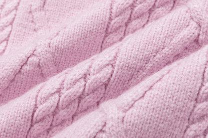 13DE MARZO BabyBear Flounce Knit Cardigan Pink