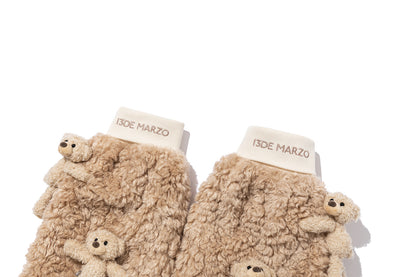 13DE MARZO Doozoo Furry Leg Warmer Khaki