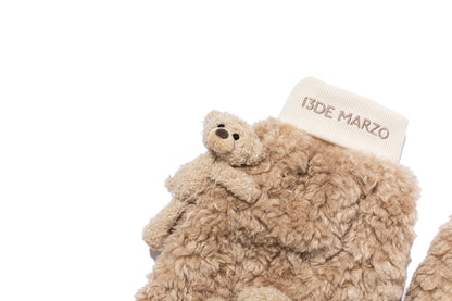 13DE MARZO Doozoo Furry Leg Warmer Khaki