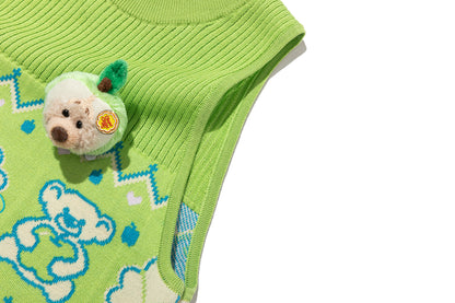 13DE MARZO Candy Color Knitted Vest Green - 13DE MARZO