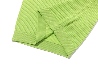 13DE MARZO Candy Color Knitted Vest Green - 13DE MARZO