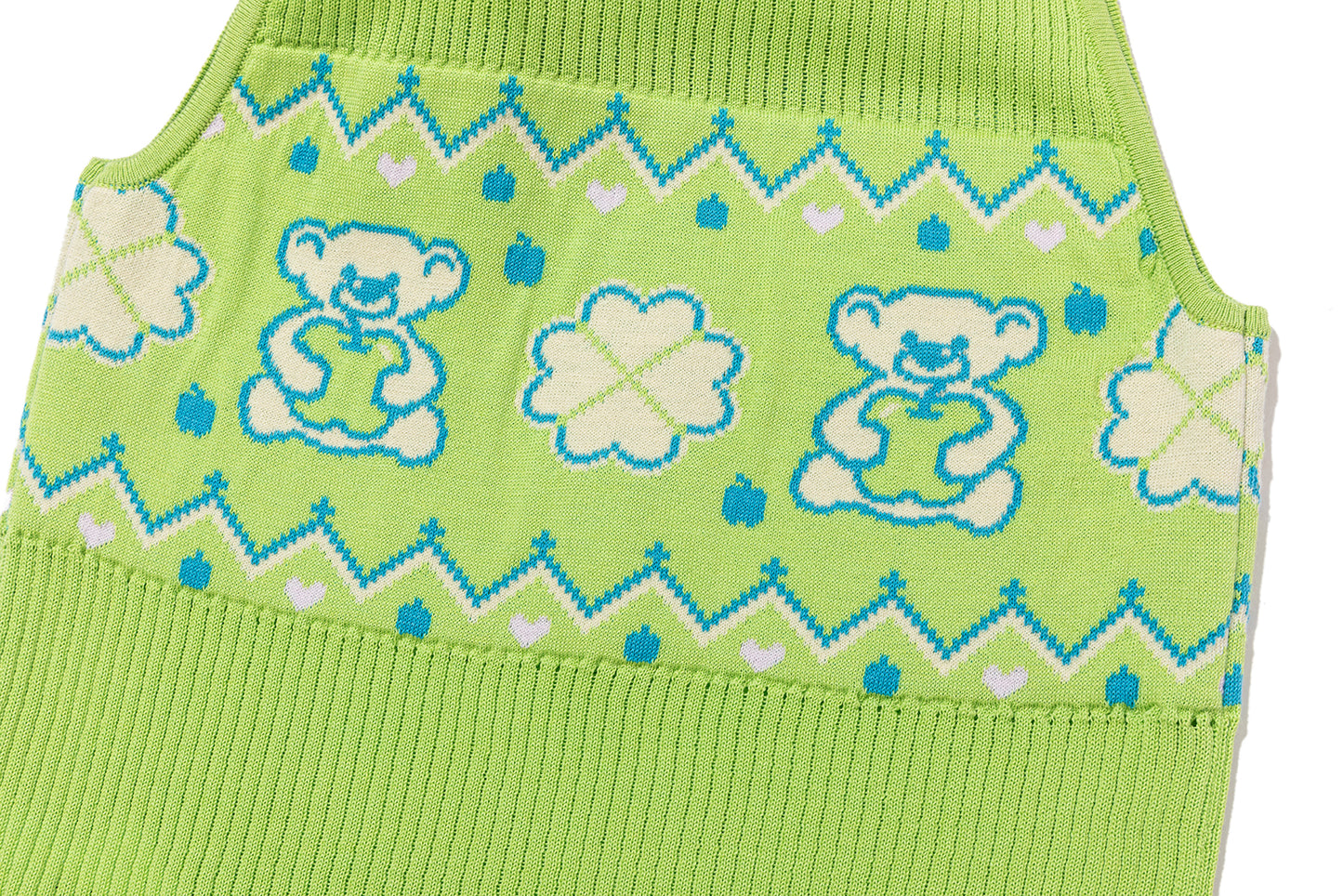 13DE MARZO Candy Color Knitted Vest Green - 13DE MARZO