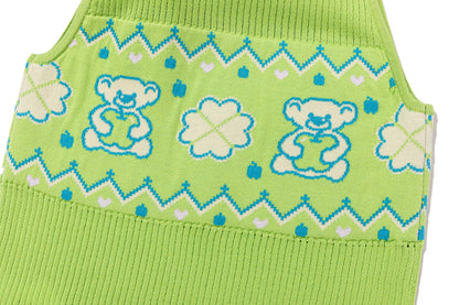 13DE MARZO Candy Color Knitted Vest Green - 13DE MARZO