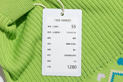 13DE MARZO Candy Color Knitted Vest Green - 13DE MARZO