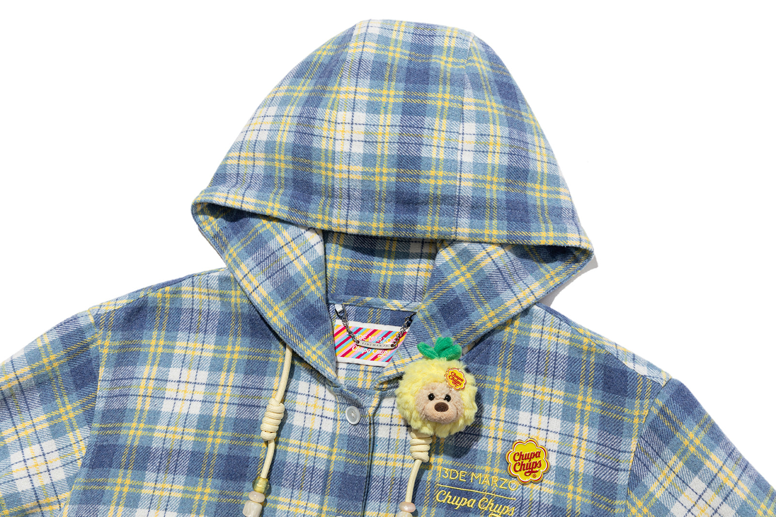 13DE MARZO Lollipop Hooded Shirt Jacket Blue - 13DE MARZO