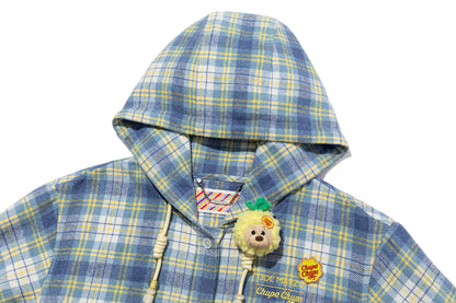 13DE MARZO Lollipop Hooded Shirt Jacket Blue - 13DE MARZO