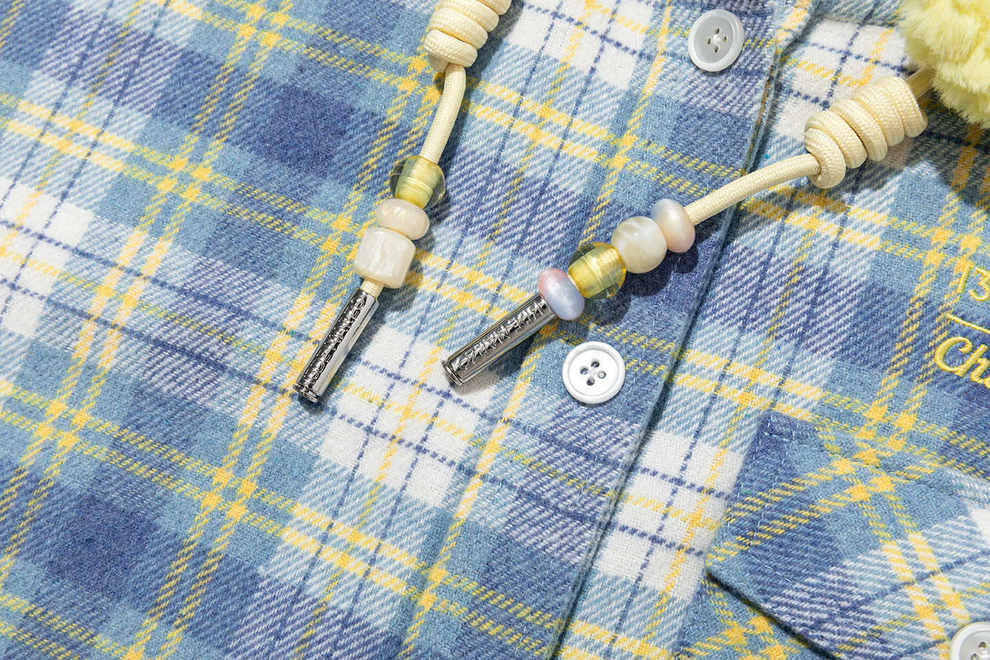 13DE MARZO Lollipop Hooded Shirt Jacket Blue - 13DE MARZO