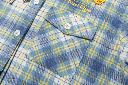 13DE MARZO Lollipop Hooded Shirt Jacket Blue - 13DE MARZO