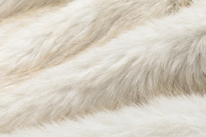 13DE MARZO Rolling Stones Faux Fur Leg Warmer Beige