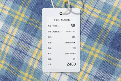 13DE MARZO Lollipop Hooded Shirt Jacket Blue - 13DE MARZO