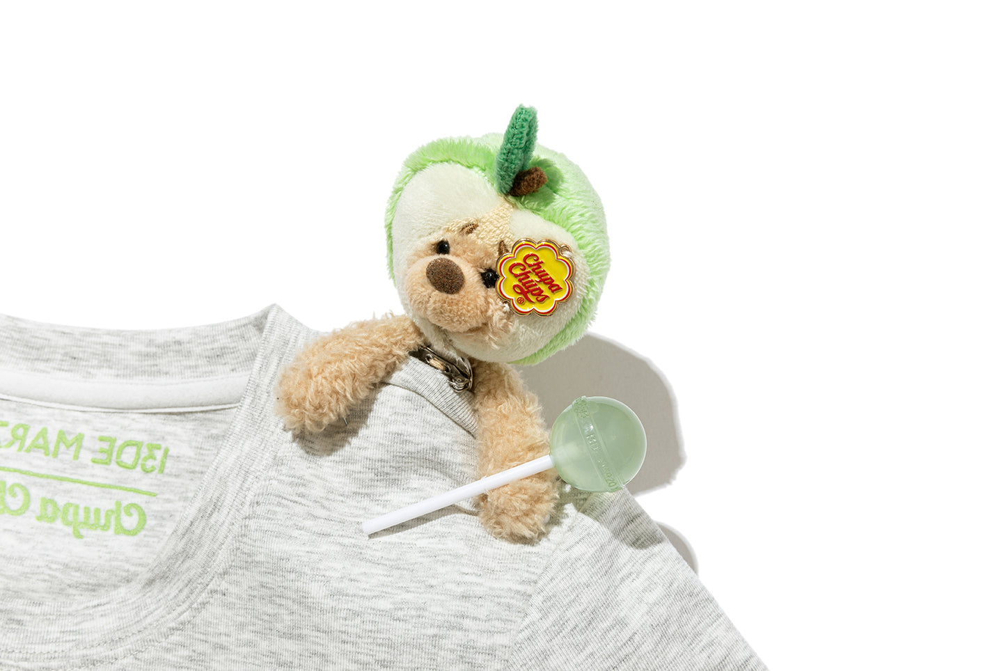13DE MARZO Fruit Illustration Fitted T-shirt Grey - 13DE MARZO