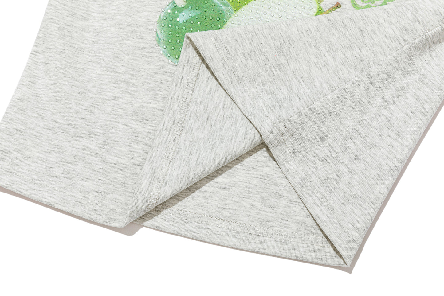 13DE MARZO Fruit Illustration Fitted T-shirt Grey - 13DE MARZO