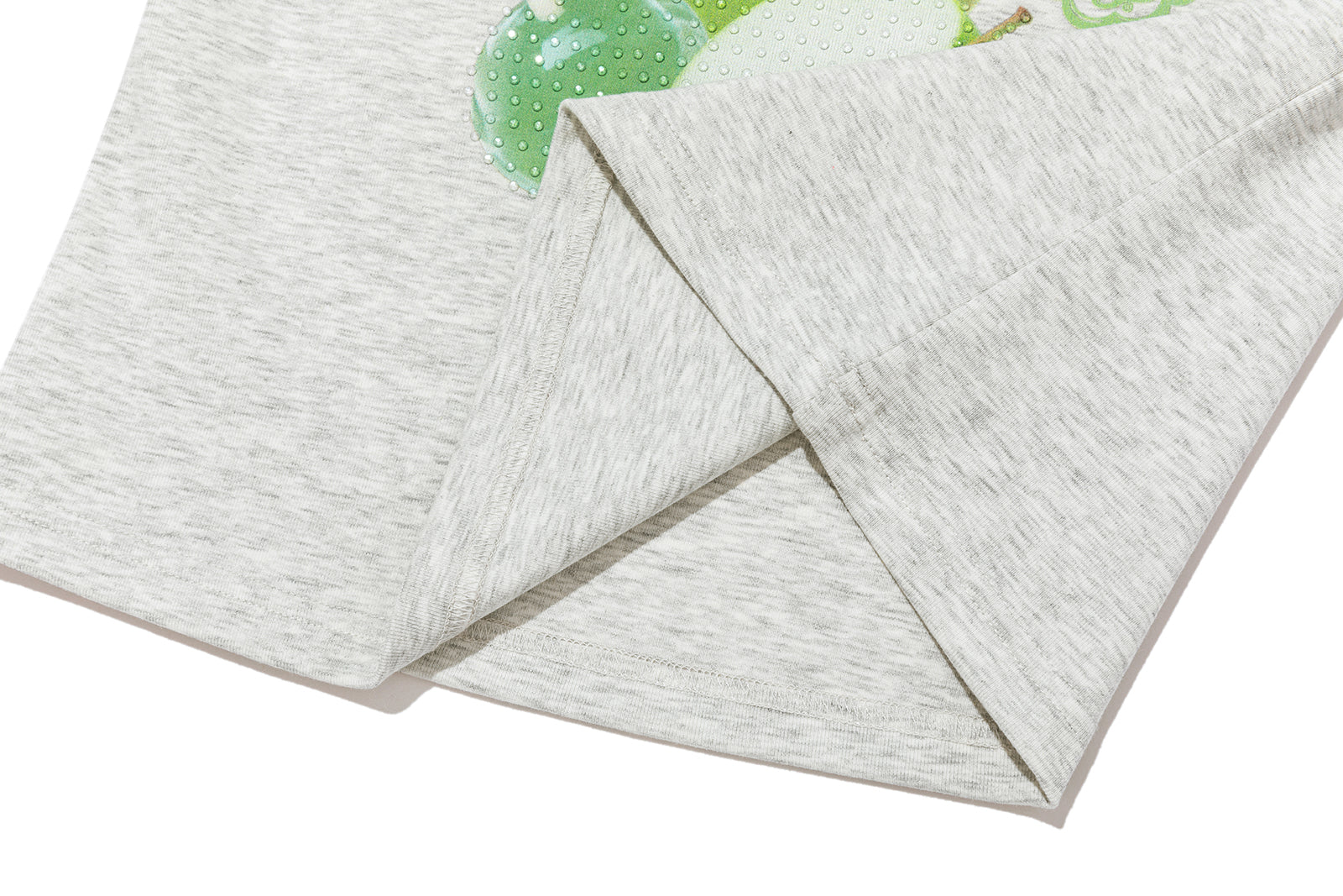 13DE MARZO Fruit Illustration Fitted T-shirt Grey - 13DE MARZO