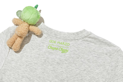 13DE MARZO Fruit Illustration Fitted T-shirt Grey - 13DE MARZO