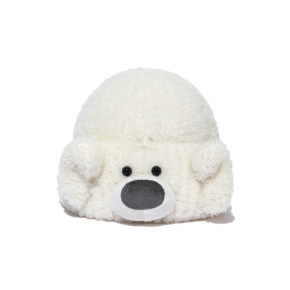 13DE MARZO Doozoo Bear Knit Beanie White