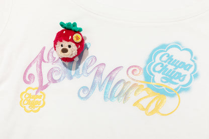 13DE MARZO Asymmetric Shoulder Long Sleeve Set White - 13DE MARZO