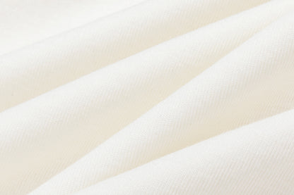 13DE MARZO Asymmetric Shoulder Long Sleeve Set White - 13DE MARZO