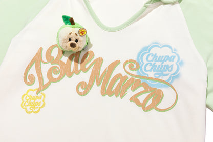 13DE MARZO Raglan Sleeve Hooded Long Sleeve Green - 13DE MARZO