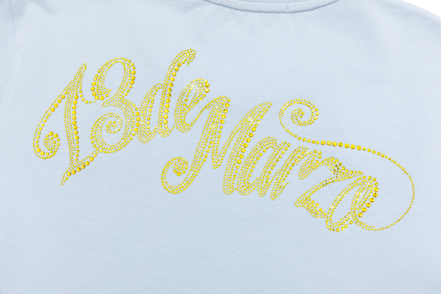 13DE MARZO Bear Print with Rhinestone T-shirt Blue - 13DE MARZO